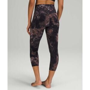 Like New Lululemon 21" Align Diamond Dye Graphite Grey Pink Leggings Sz 20